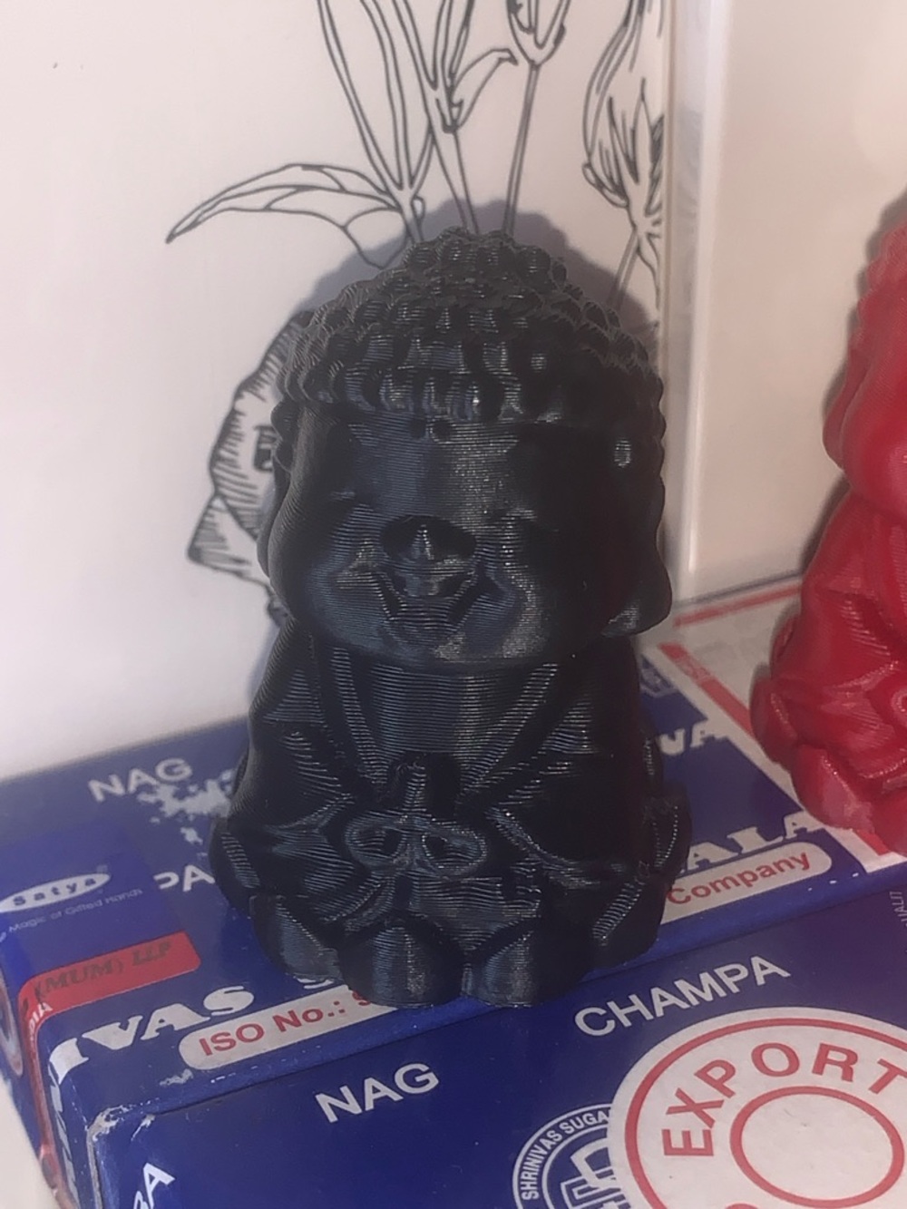 Small Black Buddha Figurine
